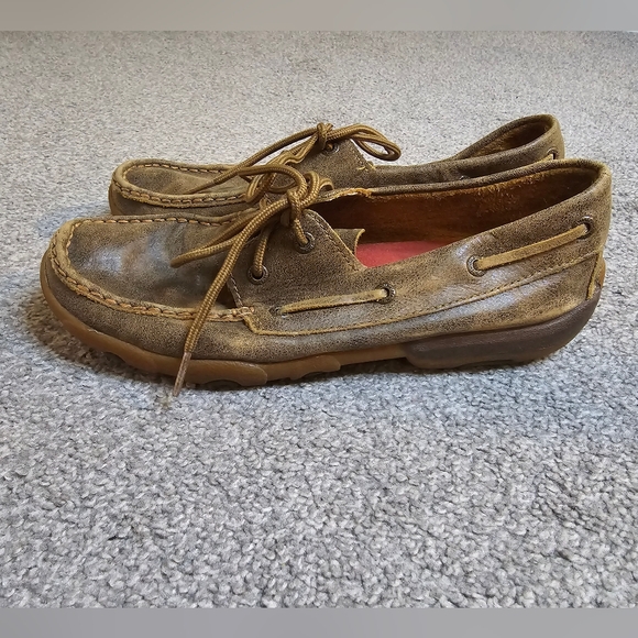 Twisted X Fair Isle Women's Size 9 Leather Boat  Loafers - Picture 7 of 10